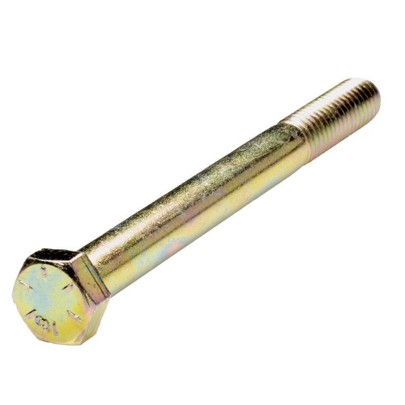 Grade 8 yellow zinc heavy hex cap screw 3/8-16 x 4 in partial thread machine fastener