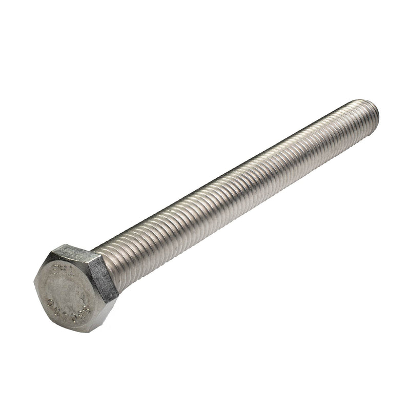 Stainless steel heavy hex cap screw 3/8-16 x 4.50 in full thread hardware fastener