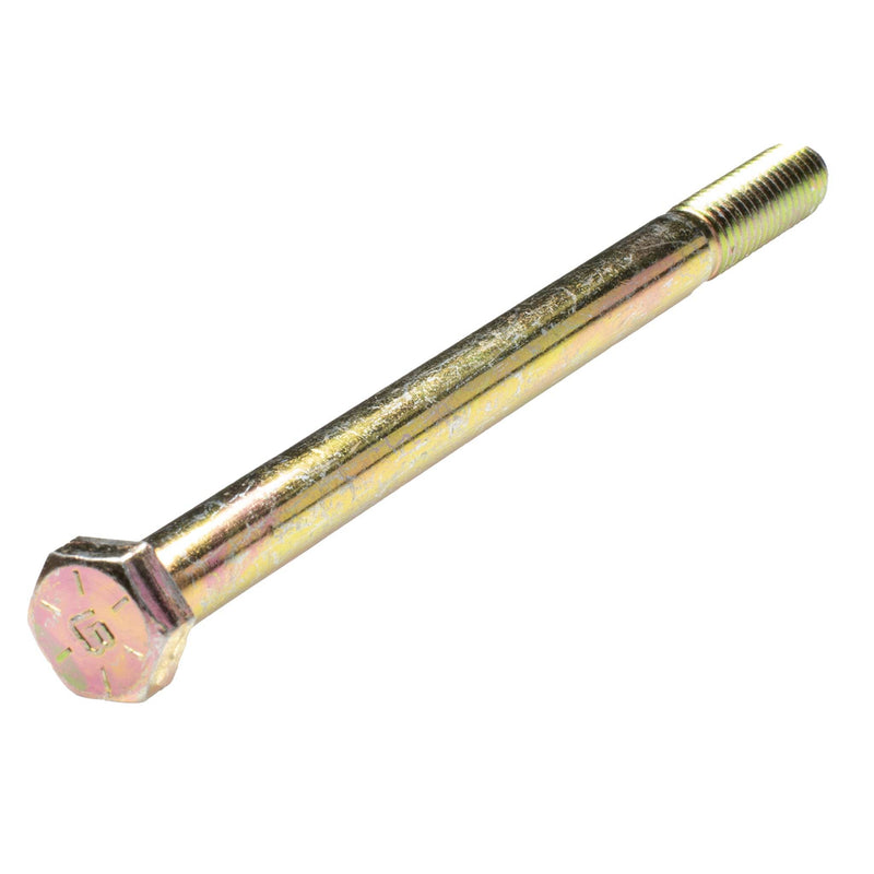 Grade 8 yellow zinc heavy hex cap screw 3/8-16 x 5.5 in partial thread structural fastener