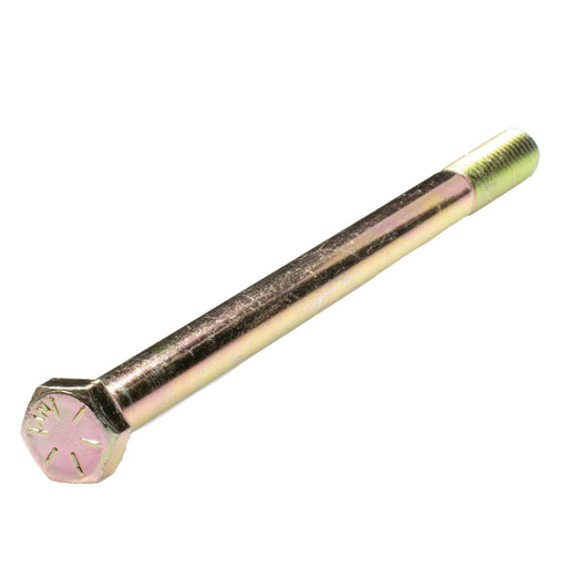 Grade 8 yellow zinc heavy hex cap screw 3/8-16 x 6 in partial thread bolt