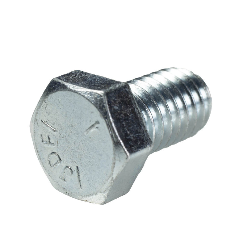 Grade 5 zinc plated heavy hex cap screw 3/8-16 x .63 in full thread hardware