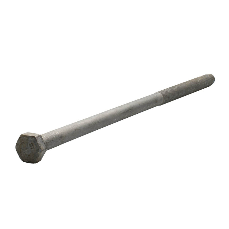 A307 heavy hex cap screw 5/8-11 thread, 16 in length, hot-dip galvanized partial thread