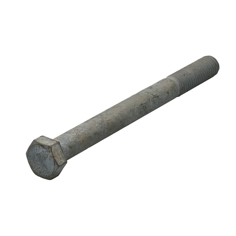 A307 heavy hex cap screw 5/8-11 x 7 in hot-dip galvanized 2 in thread hardware fastener