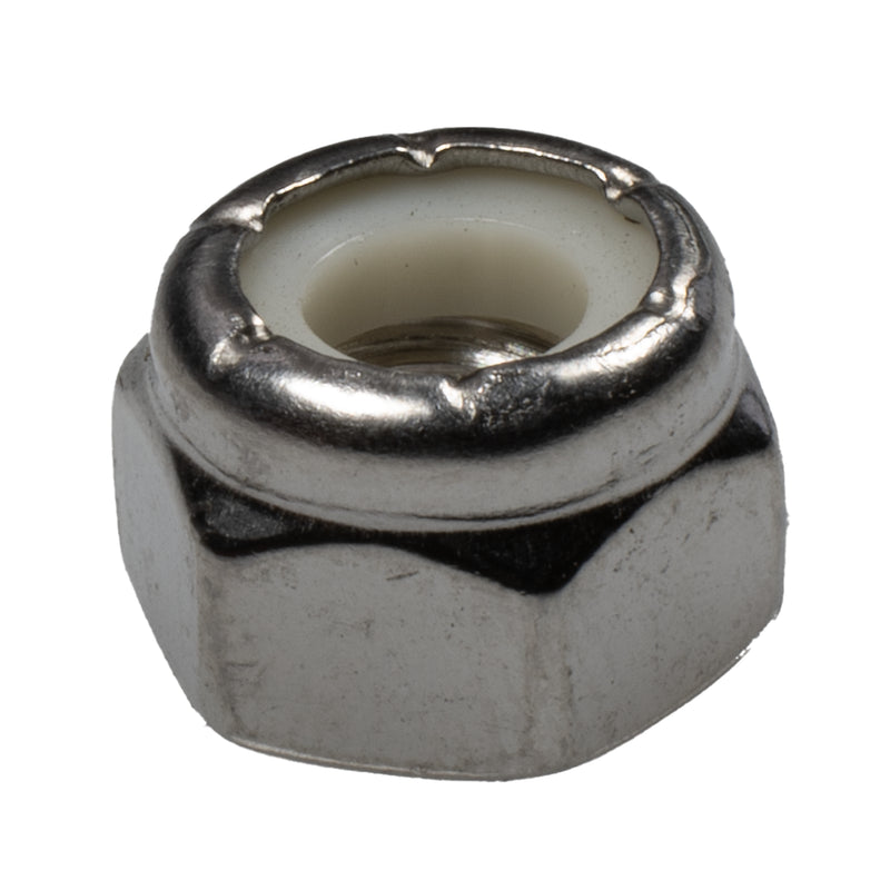 Stainless steel nylon insert locknut 1/4-20 thread corrosion resistant fastener
