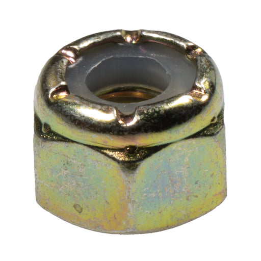 Nylon insert locknut 1/4-20 yellow zinc grade 8 secure fastening nut