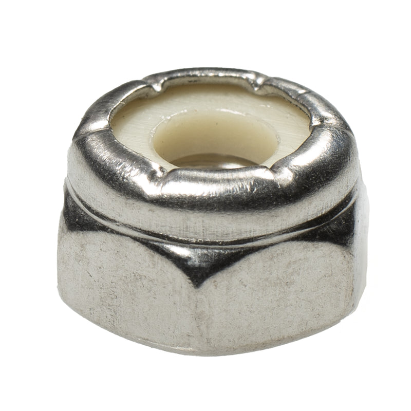 Stainless steel nylon insert locknut 10-32 corrosion resistant fastening hardware