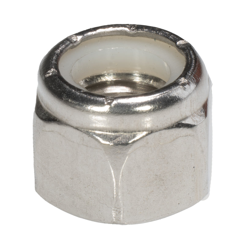 Stainless steel nylon insert locknut 3/8-16 corrosion resistant hardware