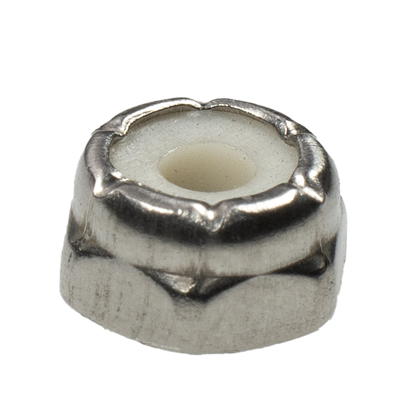 Stainless steel nylon insert locknut 5-40 corrosion resistant hardware