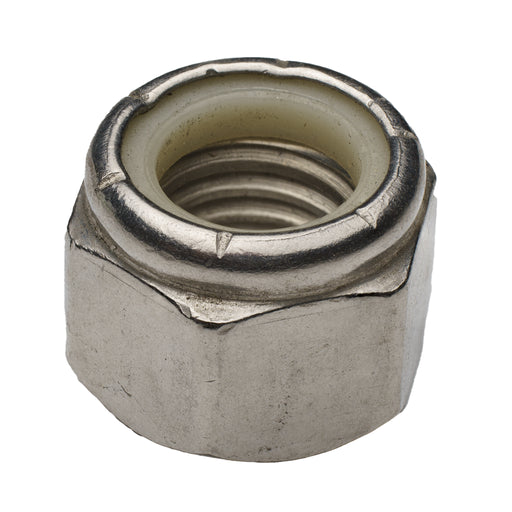 Stainless steel nylon insert locknut 5/8-11 thread for secure roller coaster fastenings