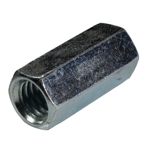 Zinc plated grade 2 coupling nut 3/8-16 x 1.125 in length structural hardware