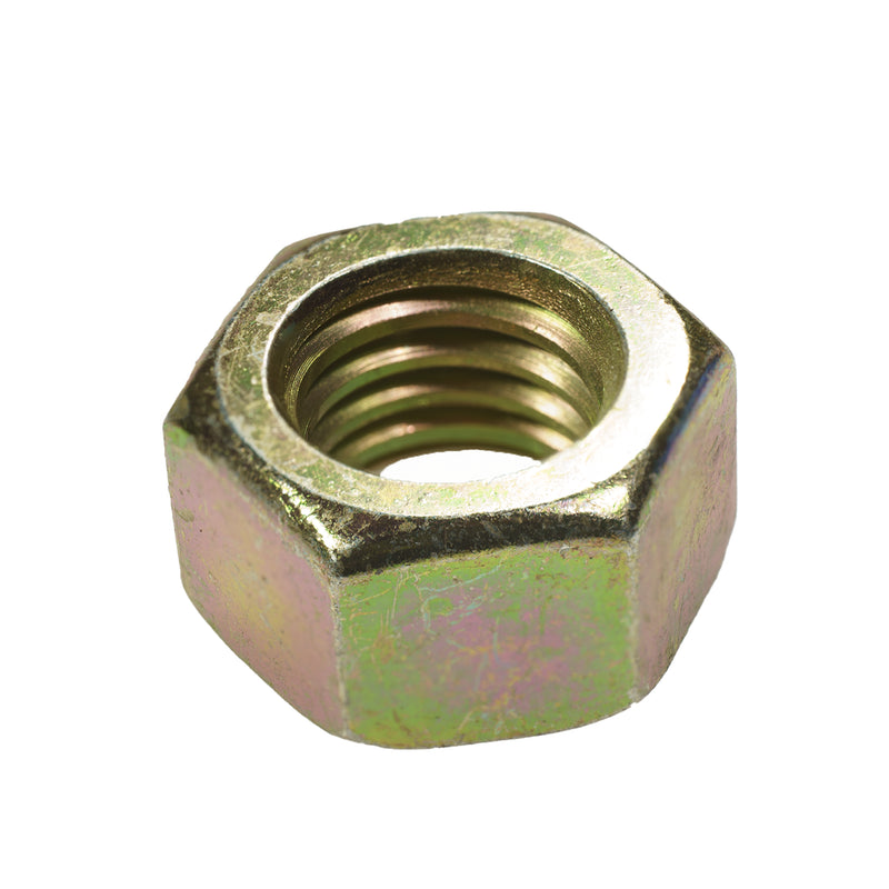 Grade 8 yellow zinc hex nut 1/2-13 thread for roller coaster hardware