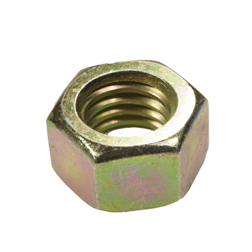 Grade 8 yellow zinc hex nut 1/2-13 thread for roller coaster hardware