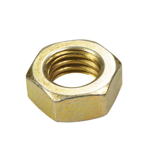 Grade 8 yellow zinc jam hex nut 1/2-13 thread for coaster fasteners