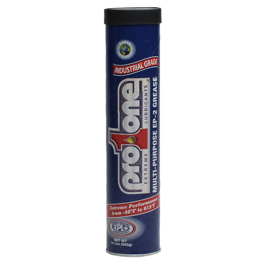 Pro-One multi-purpose EP-2 grease cartridge, 14 oz, industrial extreme-pressure lubricant for grease guns