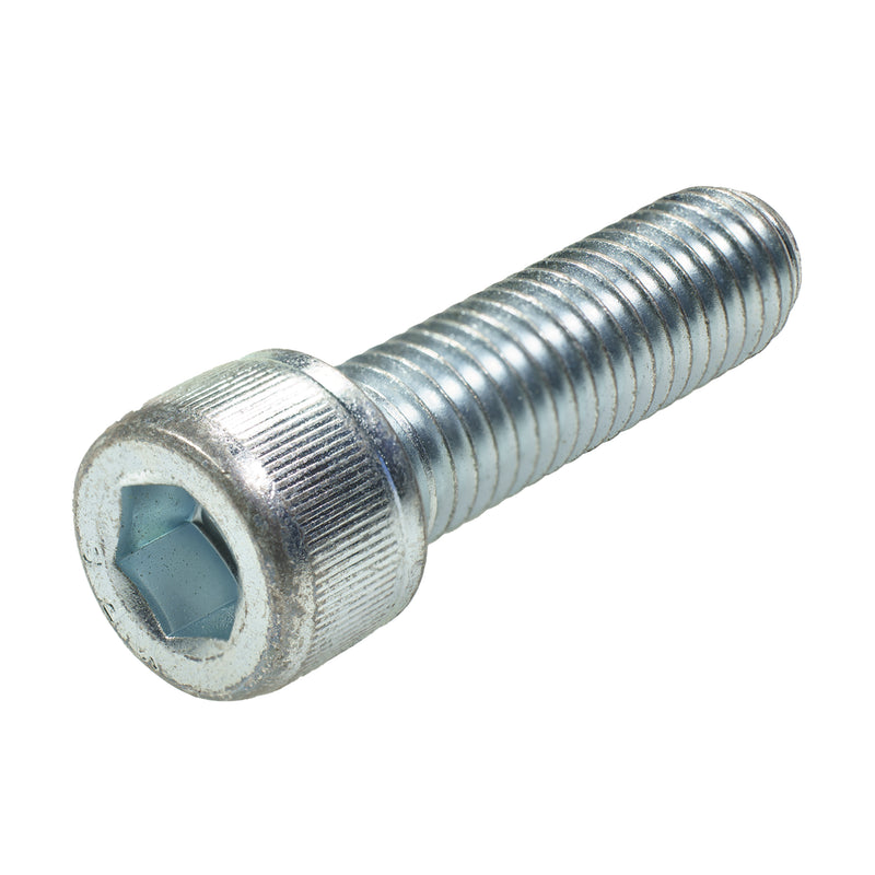 Zinc-plated socket head cap screw, 1/2"-13 x 1.75", fully threaded for secure industrial fastening.
