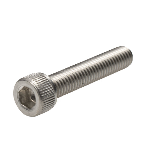 Stainless steel socket head cap screw, 10-32 x 1.00", fully threaded for corrosion-resistant precision fastening.