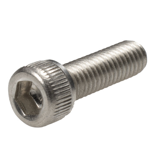 Stainless steel socket head cap screw, 10-32 x 0.63", fully threaded for corrosion-resistant precision fastening.