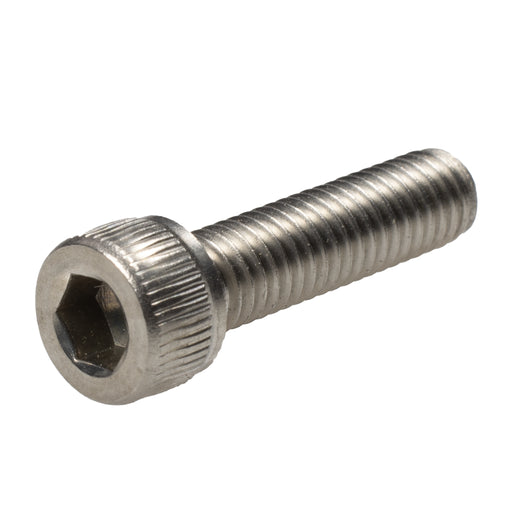 Stainless steel socket head cap screw, 10-32 x 0.75", fully threaded for corrosion-resistant precision fastening.