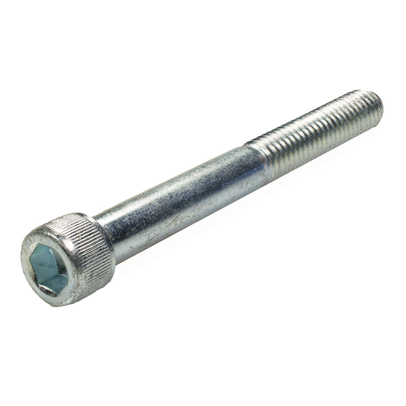 Zinc-plated socket head cap screw, 3/8"-16 x 3.50", partially threaded for secure industrial fastening.
