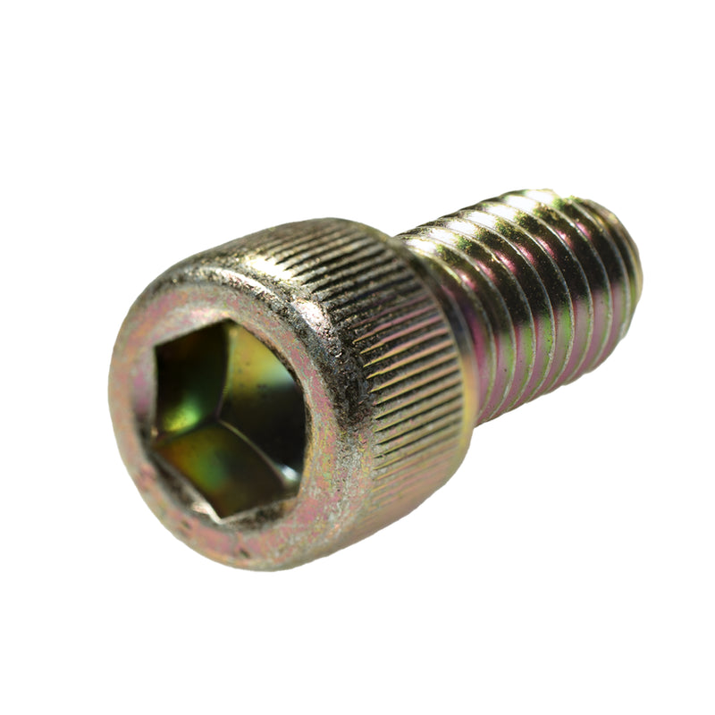 Yellow zinc socket head cap screw 3/8-16 x .75 in, full thread roller coaster part