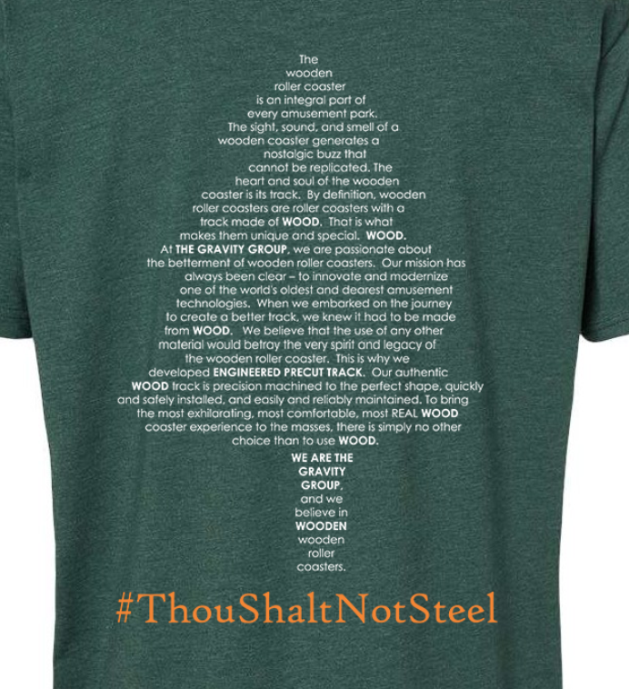 The Gravity Group Wooden Roller Coaster Tree T-shirt 