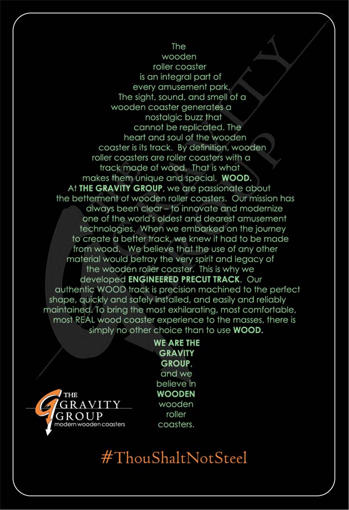 The Gravity Group tree poster #thoushaltnotsteel 