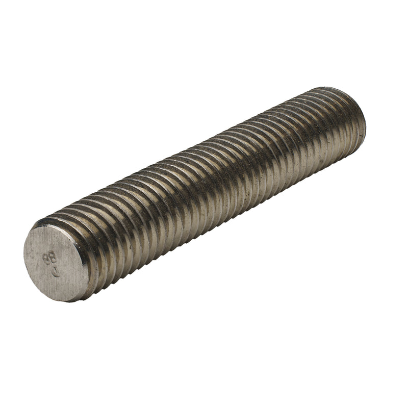 Stainless steel fully threaded stud, 5/8"-11 x 3.50", for heavy-duty corrosion-resistant fastening.