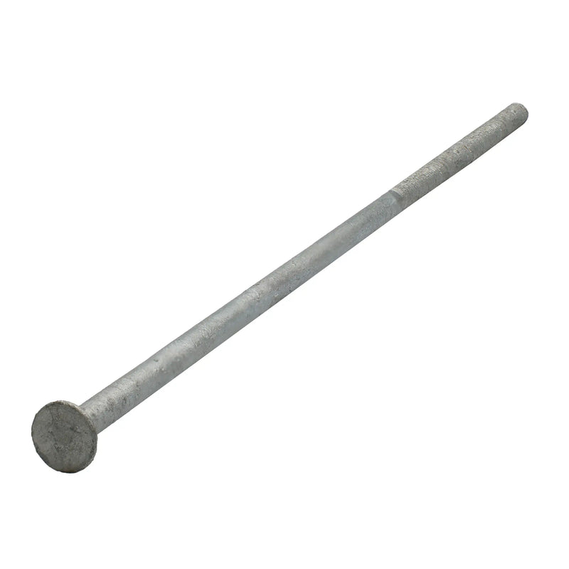 Hot-dip galvanized flat head machine screw 3/8-16 x 15 in partial thread pack of 150