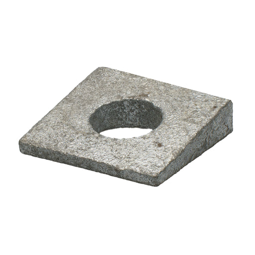 Half-inch hot-dip galvanized wedge washer for structural bolting and coaster hardware
