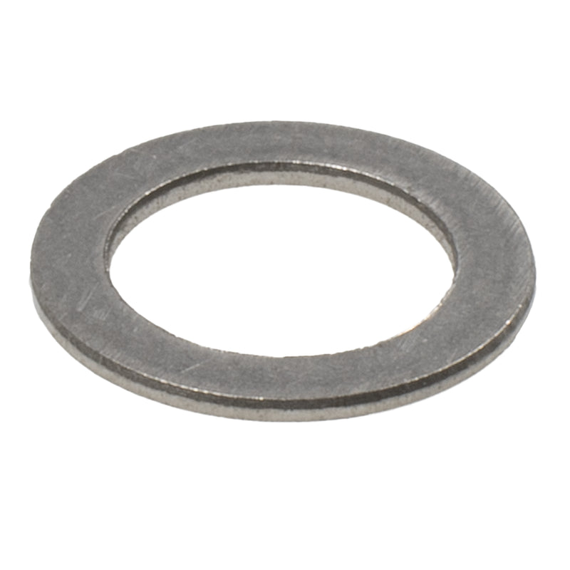 Stainless steel flat washer 1/4 in, .38 OD x .025 thick machine hardware component