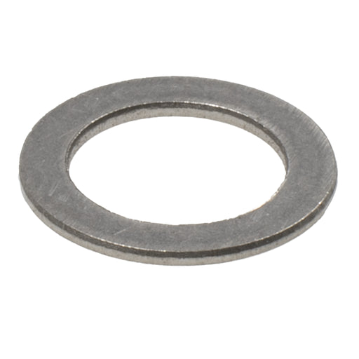 Stainless steel flat washer 1/4 in, .38 OD x .025 thick machine hardware component