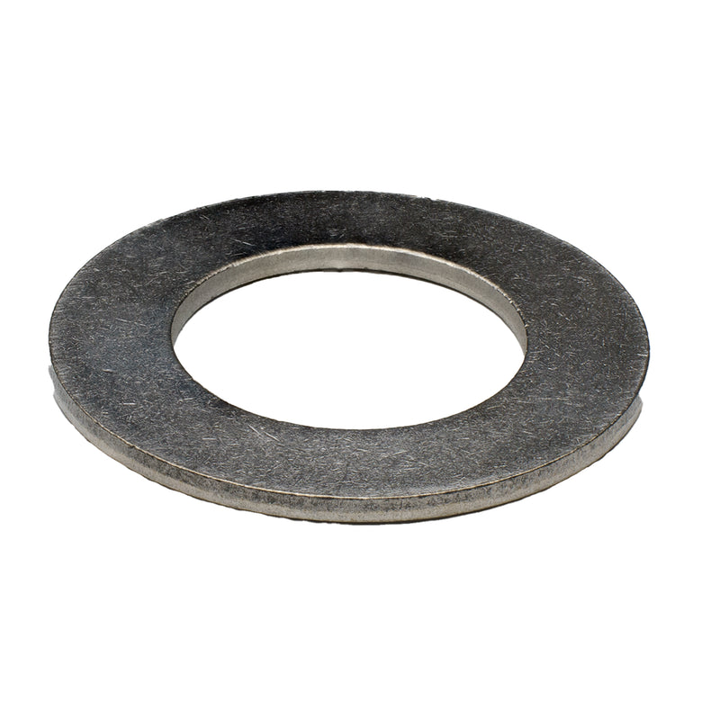 Stainless steel 3/4" flat washer, 1.25" OD and 0.048" thick, for corrosion-resistant industrial fastening.