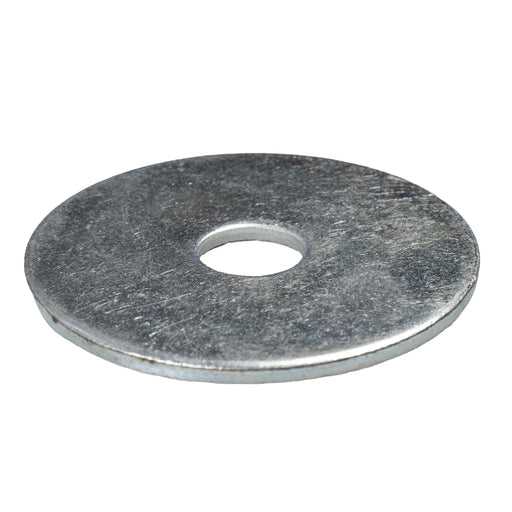 Zinc-plated flat washer, 5/16" size with 1.50" OD and 0.05" thickness, for reliable load distribution.