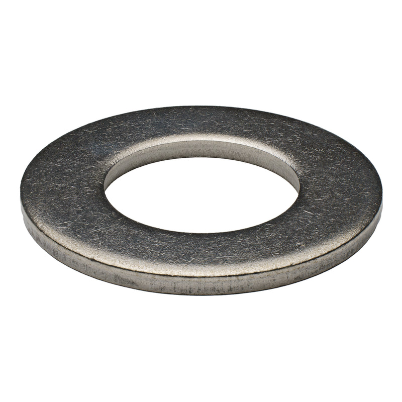Stainless steel 7/8" flat washer, 1.75" OD and 0.13" thick for industrial and mechanical fastening.