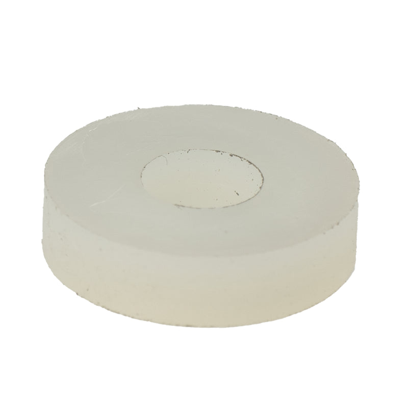 White nylon flat washer #10, .50 OD x .13 thick industrial hardware washer
