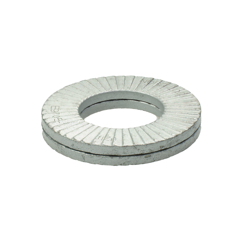 Nord-Lock washer 1/2 in SP, 1.00 OD x .13 thick zinc wedge-lock fastener