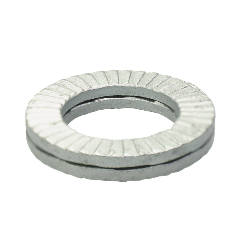 Nord-Lock washer 3/8 in, .65 OD x .09 thick zinc wedge-lock hardware washer