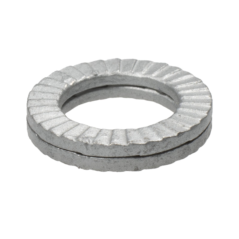 Nord-Lock washer 5/16 in, .53 OD x .10 thick zinc plated wedge-lock washer
