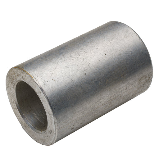 Aluminum spacer washer, 5/8" ID with 1.00" OD and 1.50" length, for precision spacing and alignment.